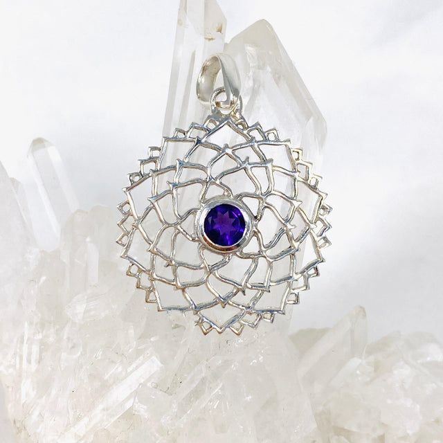 Crown Chakra Pendant with Amethyst SSP310 - Nature's Magick