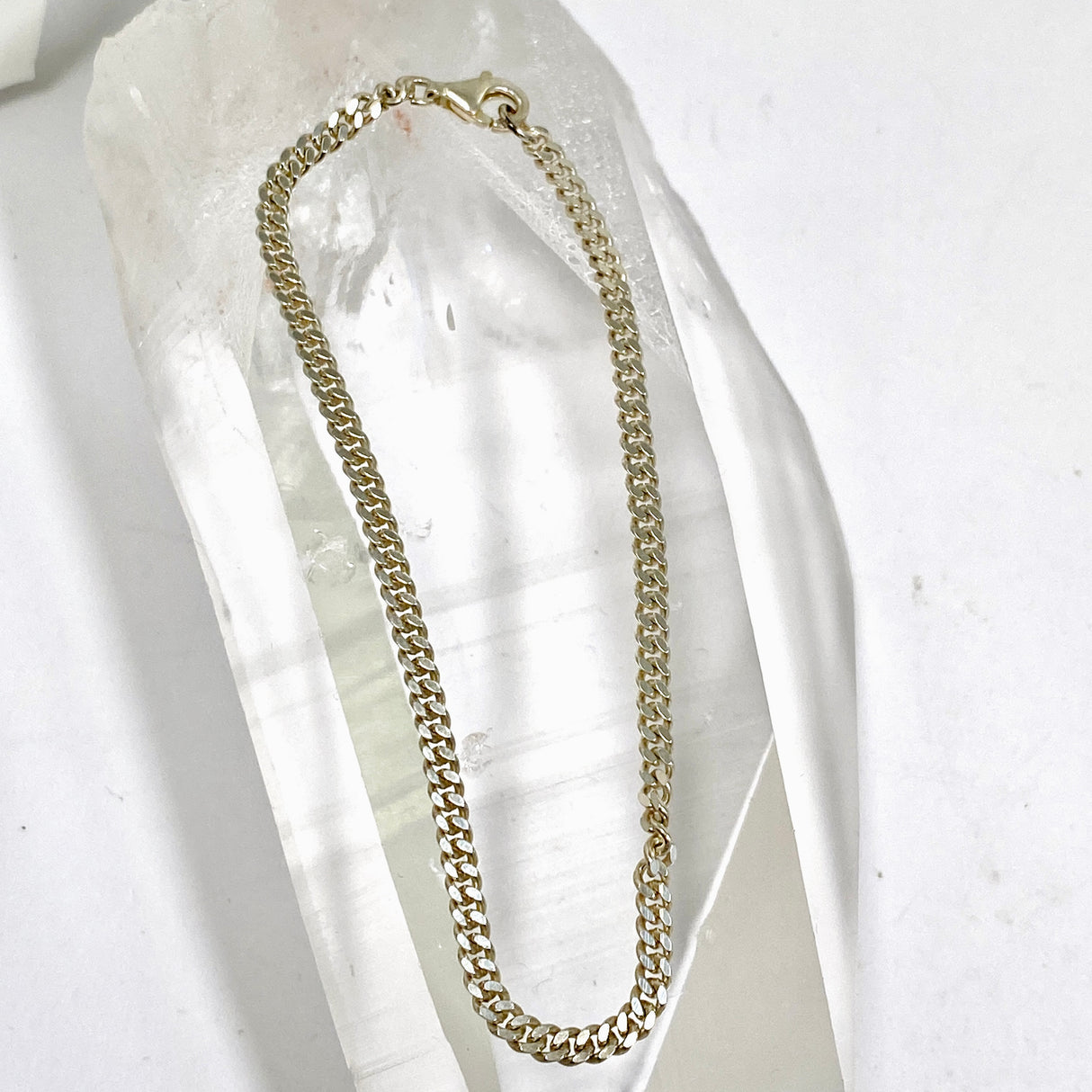 Curb Chain Sterling Silver Bracelet 3mm