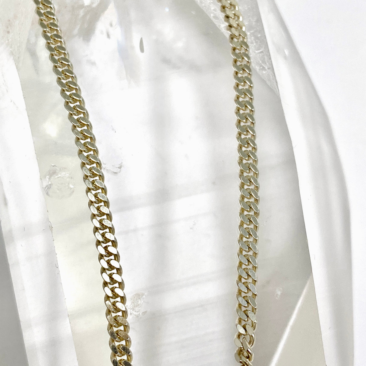 Curb Chain Sterling Silver Bracelet 3mm