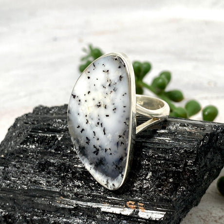 Dendritic Opal freeform ring s.11 KRGJ2303 - Nature's Magick