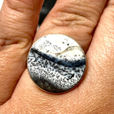 Dendritic Opal round ring s.11 KRGJ2296 - Nature's Magick