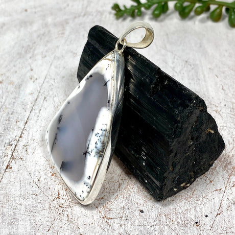 Dendritic Opal triangular pendant KPGJ3563 - Nature's Magick