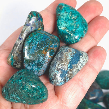 Dioptase tumbled stones - Nature's Magick