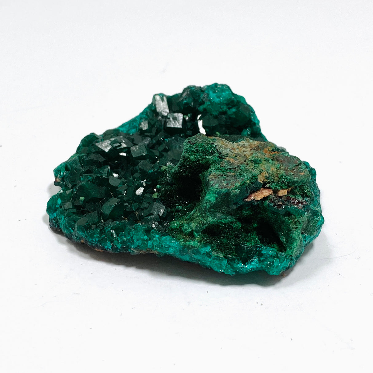 Dioptase with Malachite Crystal Specimen - Congo CR3743