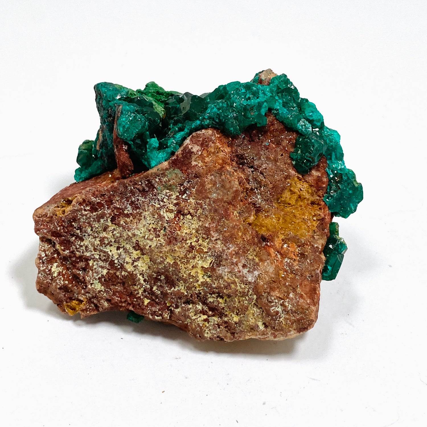 Dioptase with Malachite Crystal Specimen - Congo CR3746