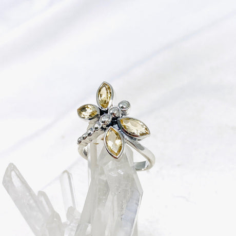 Dragonfly Ring with Faceted Citrine R3887 - Nature's Magick