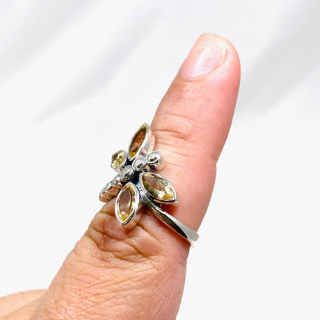 Dragonfly Ring with Faceted Citrine R3887 - Nature's Magick