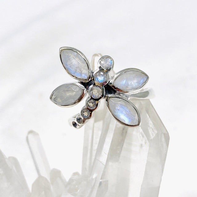 Dragonfly Ring with Faceted Moonstone R3887 - Nature's Magick