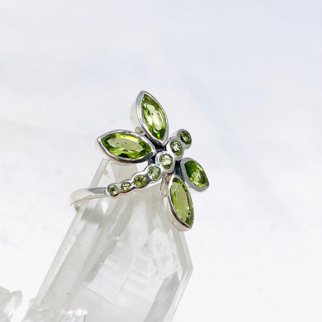 Dragonfly Ring with Faceted Peridot R3887 - Nature's Magick