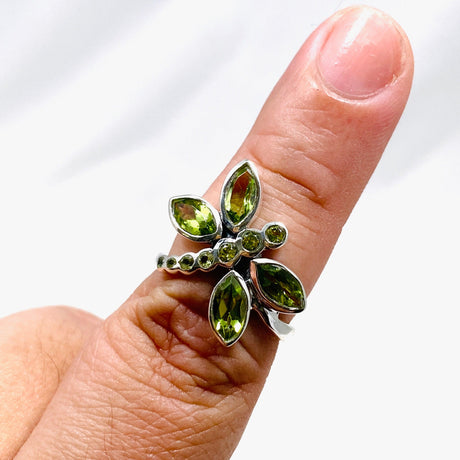 Dragonfly Ring with Faceted Peridot R3887 - Nature's Magick