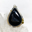 Druzy Agate Teardrop Pendant with Brass Accents KPGJ4359 - Nature's Magick