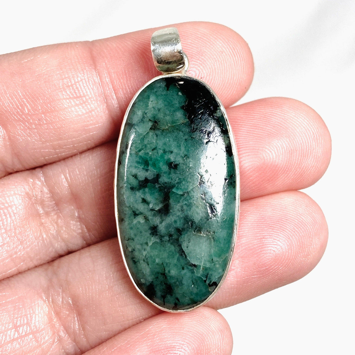 Emerald Oval Pendant KPGJ4181 - Nature's Magick