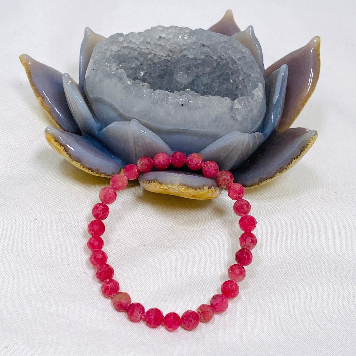 Faceted Round Gemstone Bracelet 5-6mm - Nature's Magick