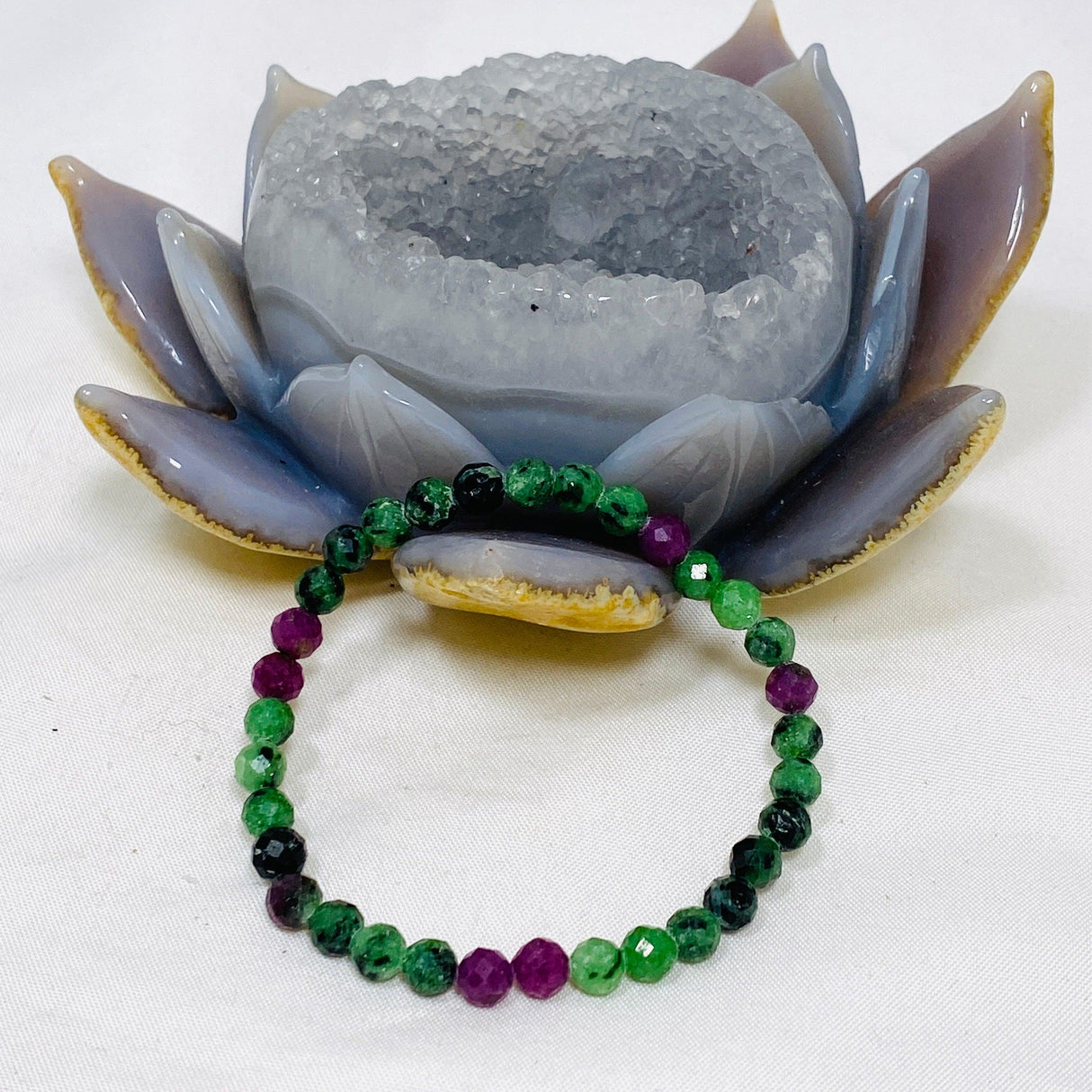 Faceted Round Gemstone Bracelet 5-6mm - Nature's Magick