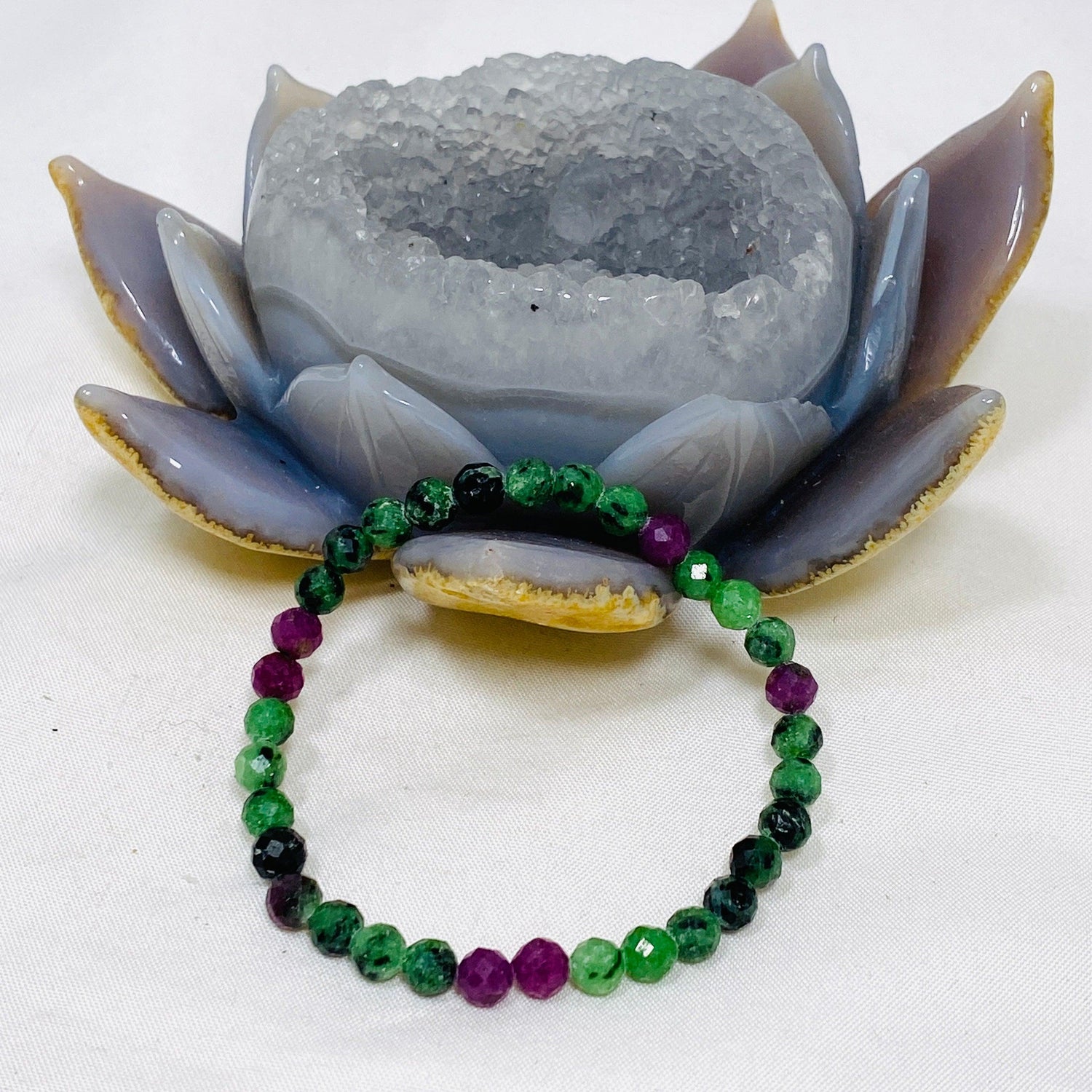 Faceted Round Gemstone Bracelet 5-6mm - Nature's Magick
