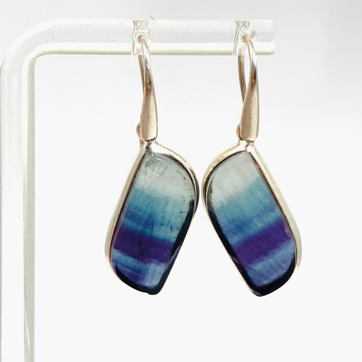 Fluorite Freeform Cabochon Earrings PEGJ311