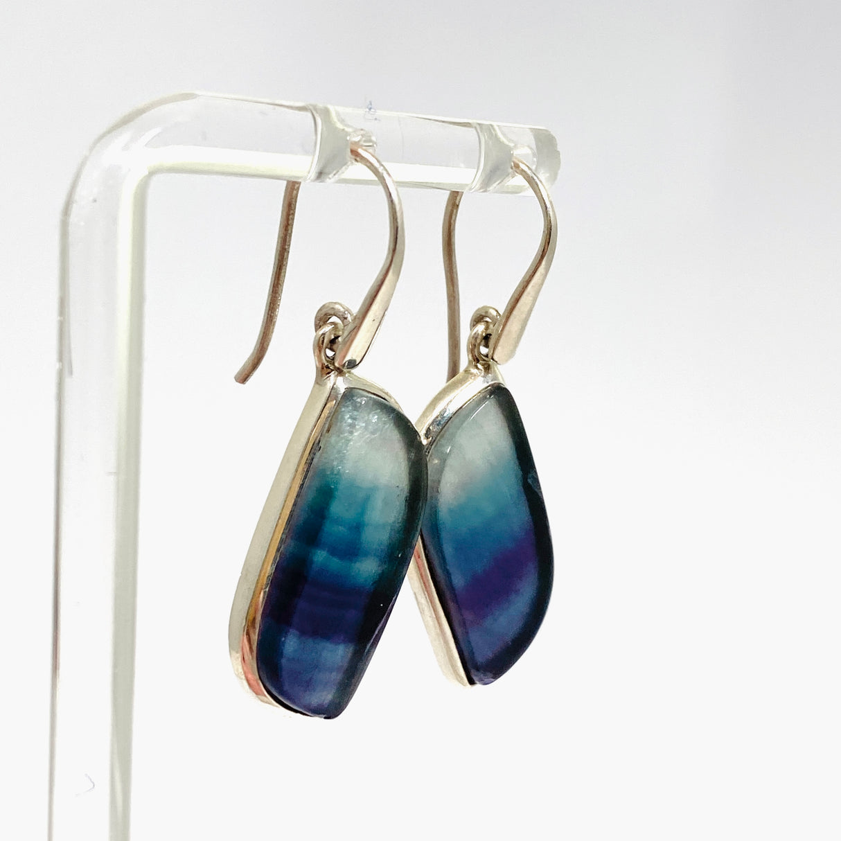 Fluorite Freeform Cabochon Earrings PEGJ311