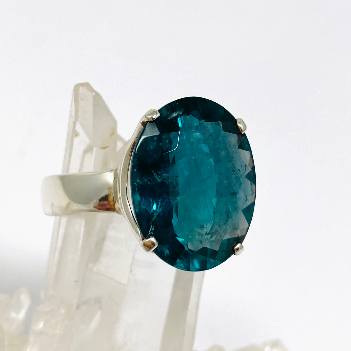 Fluorite Oval Faceted Ring Size 12 PRGJ857