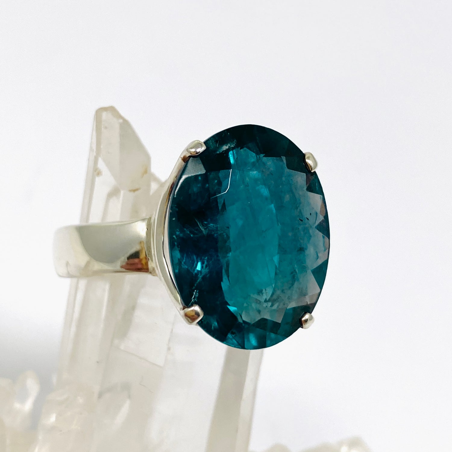 Fluorite Oval Faceted Ring Size 12 PRGJ857