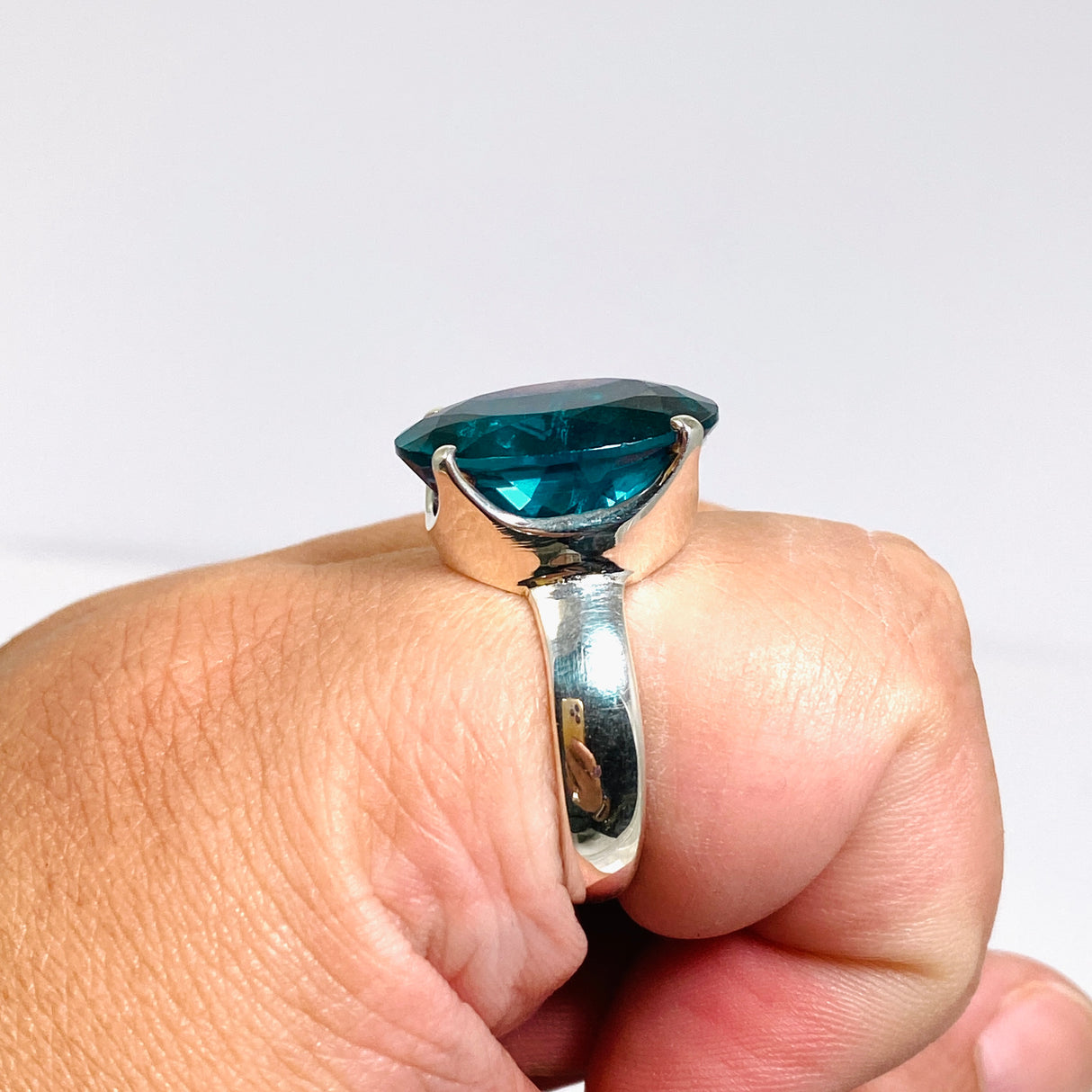 Fluorite Oval Faceted Ring Size 12 PRGJ857