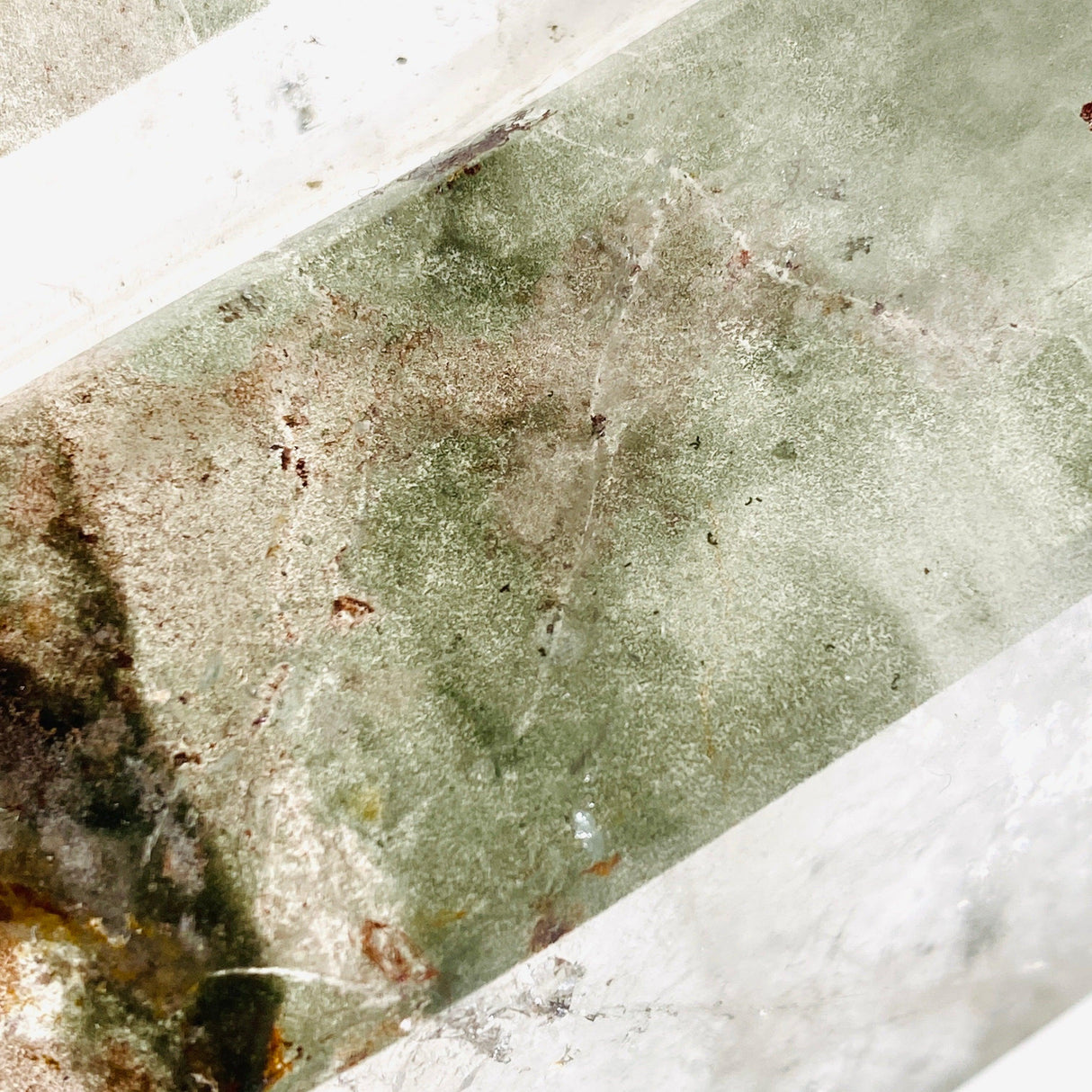 Garden Quartz polished twin crystal on stand - Nature's Magick