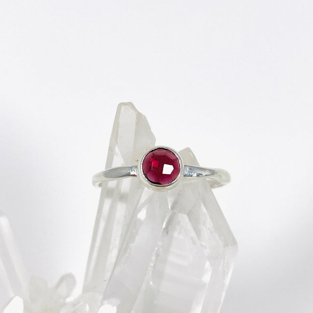 Garnet Faceted Petite Ring Size 7 LRGJ-15 - Nature's Magick