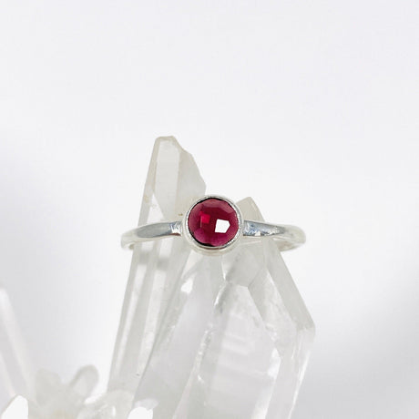 Garnet Faceted Petite Ring Size 7 LRGJ-15 - Nature's Magick