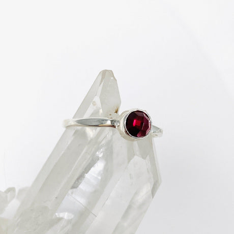 Garnet Faceted Petite Ring Size 7 LRGJ-15 - Nature's Magick