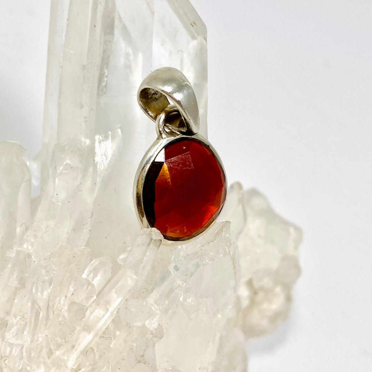 Garnet Freeform Faceted Pendant PPGJ1160