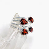 Garnet Multi-stone Faceted Teardrop Ring R3815 - Nature's Magick