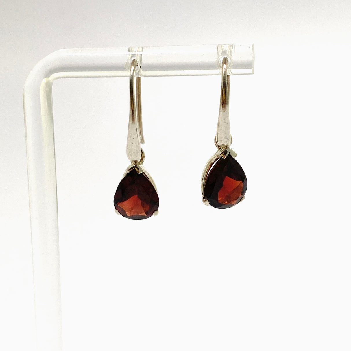Garnet Teardrop Faceted Earrings PEGJ340