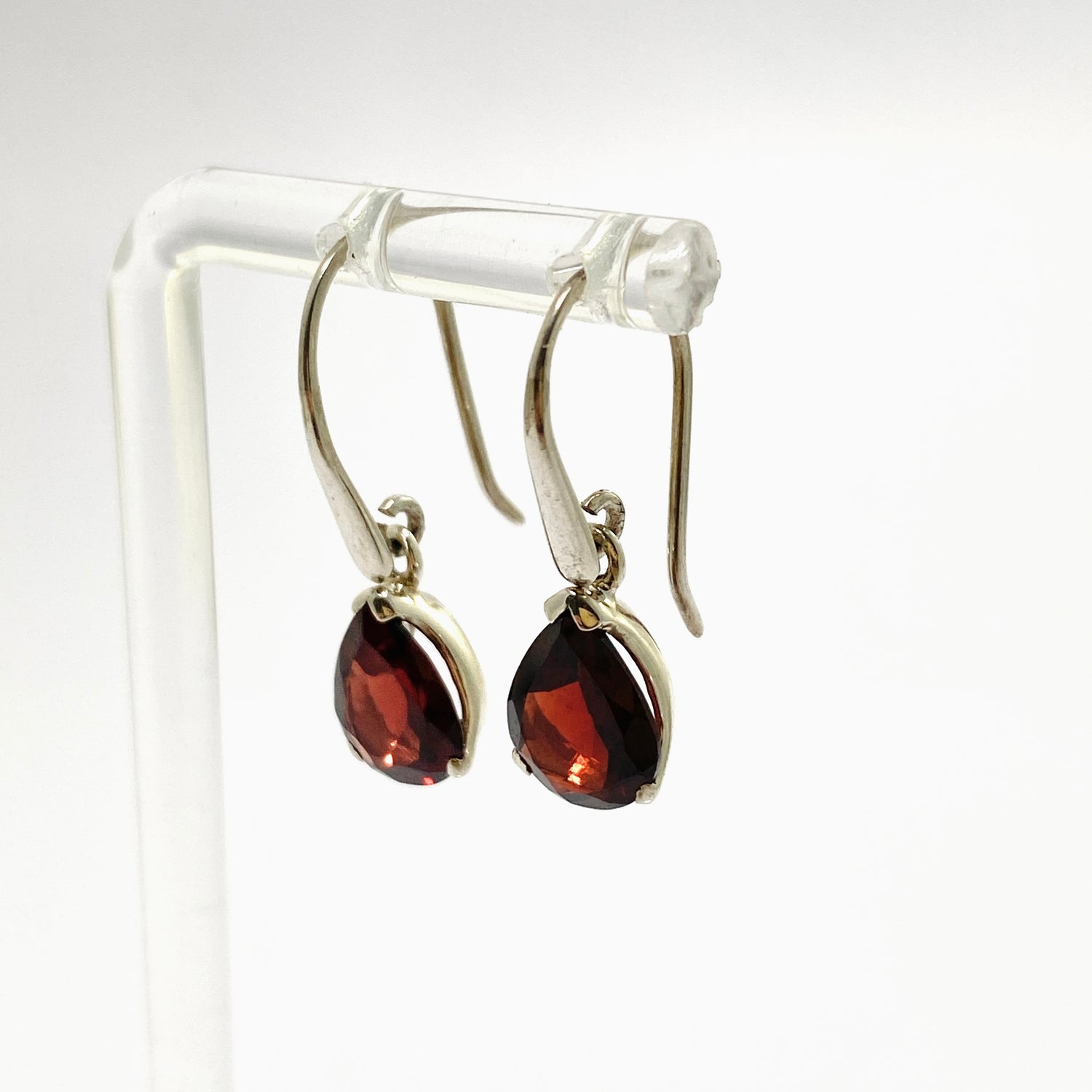 Garnet Teardrop Faceted Earrings PEGJ340
