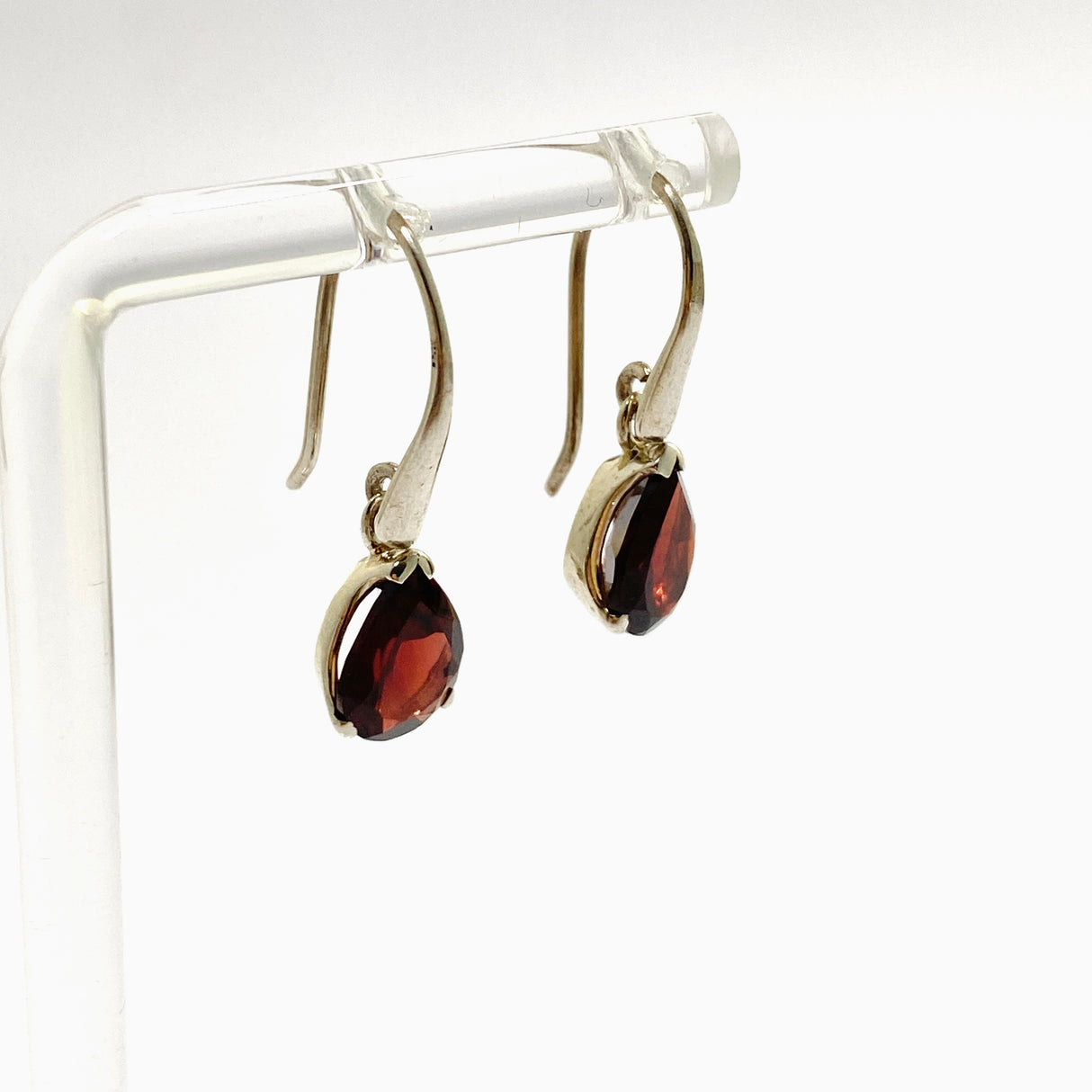 Garnet Teardrop Faceted Earrings PEGJ340