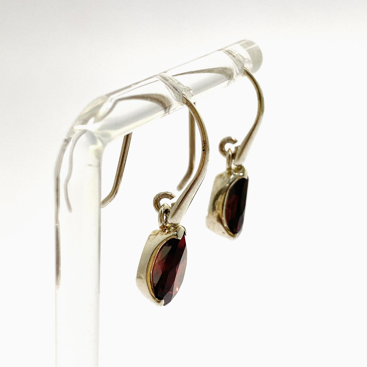 Garnet Teardrop Faceted Earrings PEGJ340