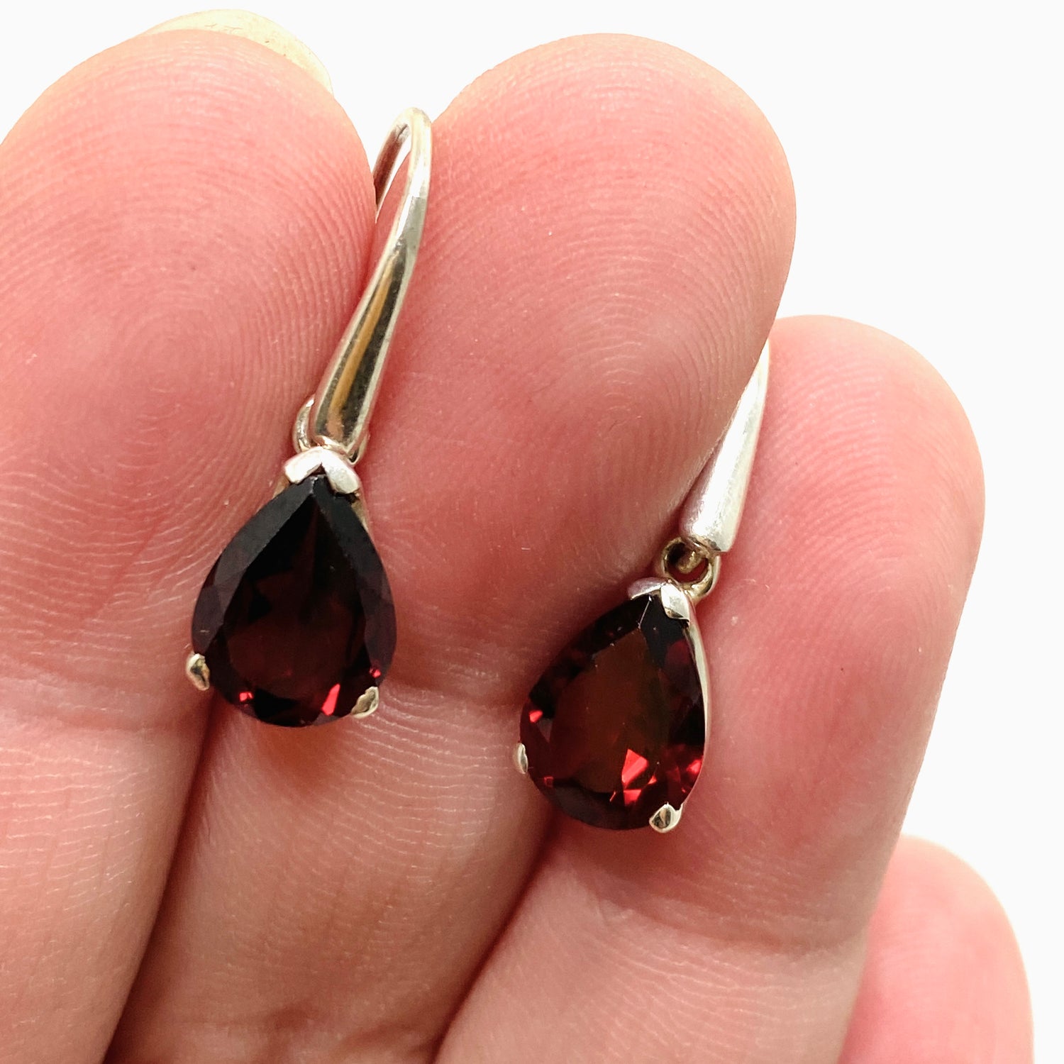 Garnet Teardrop Faceted Earrings PEGJ340