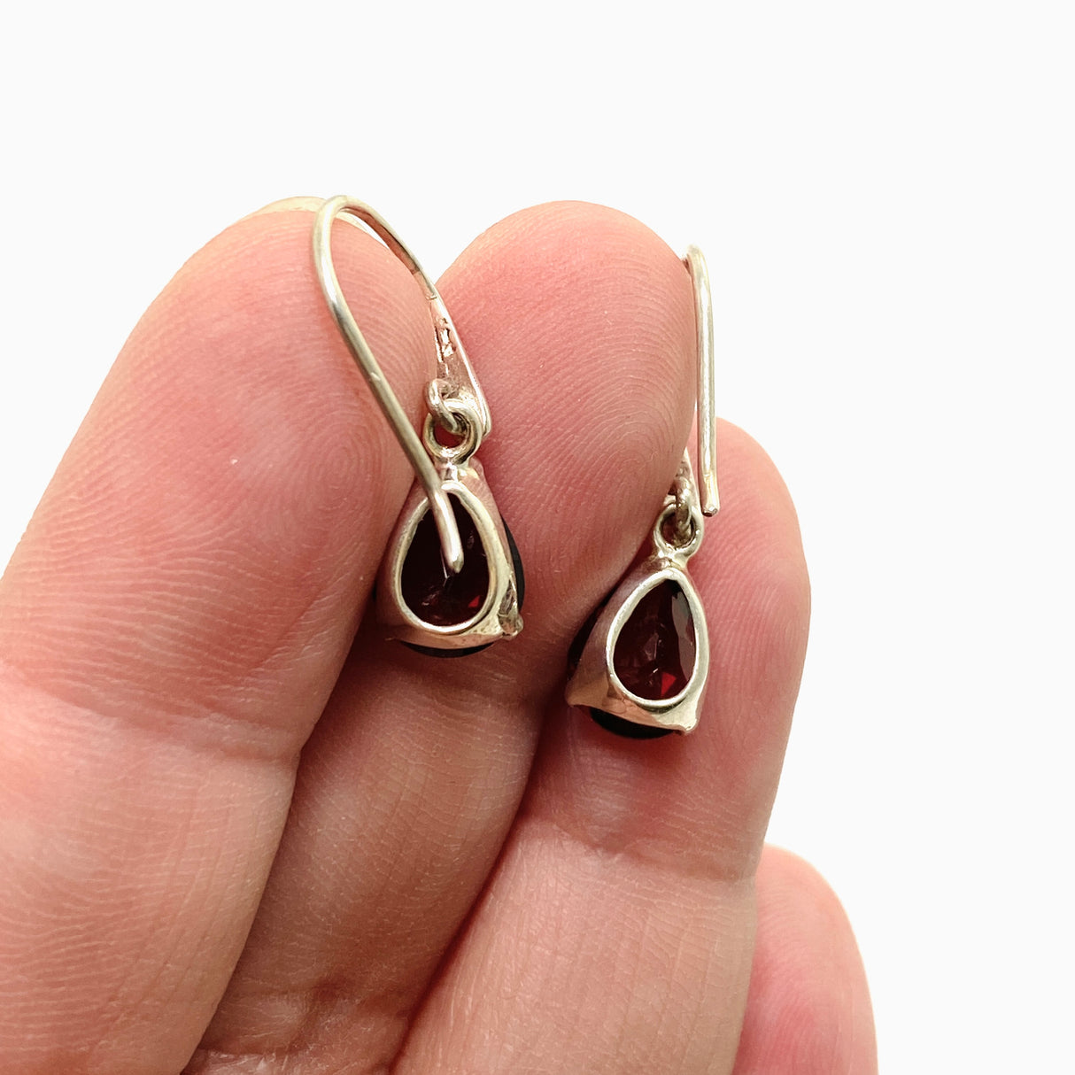 Garnet Teardrop Faceted Earrings PEGJ340