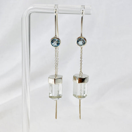 Gemstone and Silver Thread Earrings - Nature's Magick