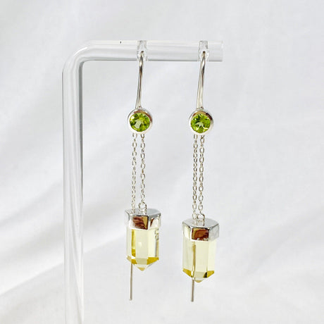 Gemstone and Silver Thread Earrings - Nature's Magick