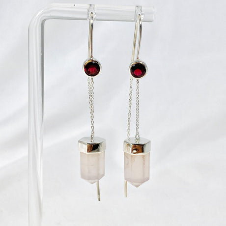 Gemstone and Silver Thread Earrings - Nature's Magick