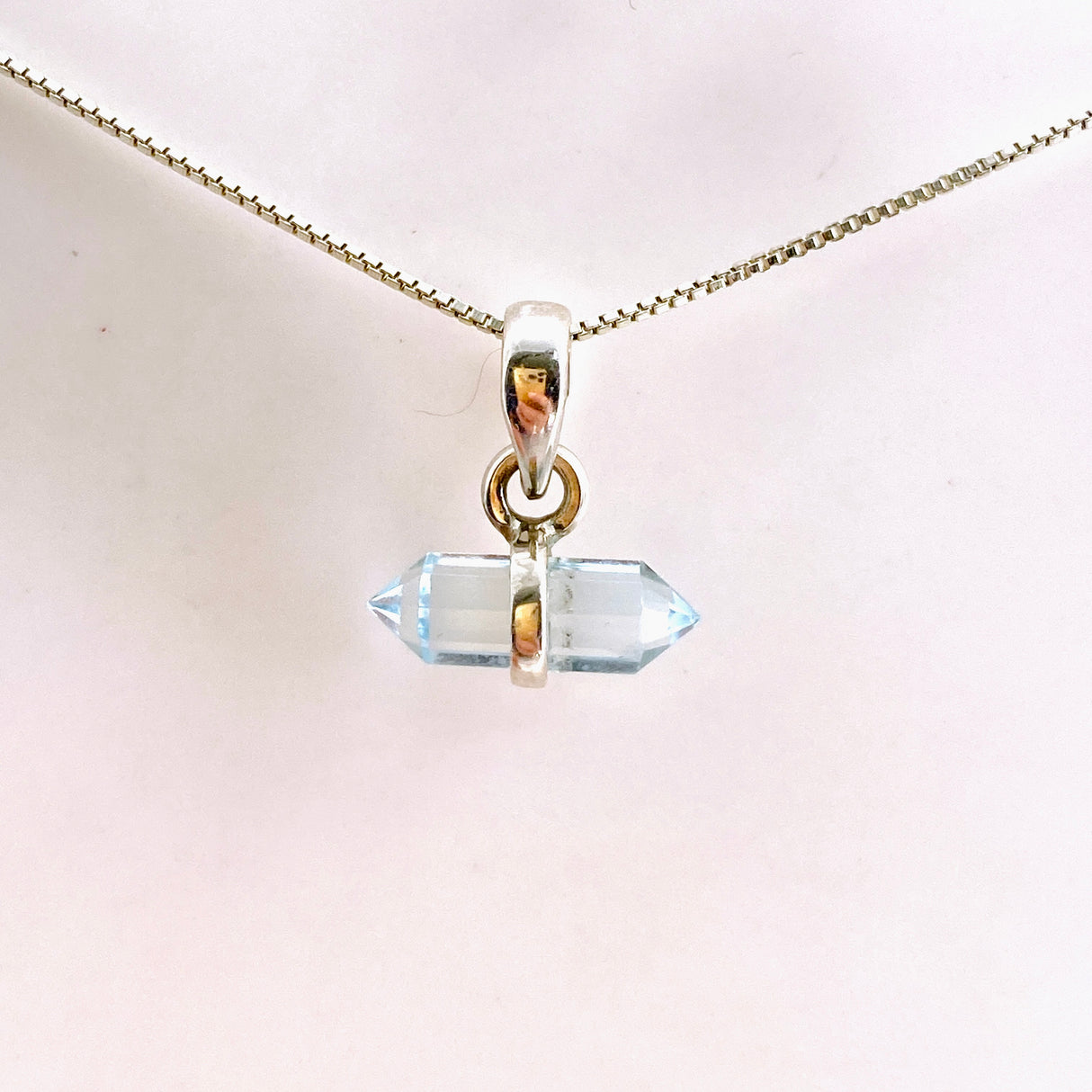 Gemstone Double Point Pendant (Horizontal) PPGJ1009