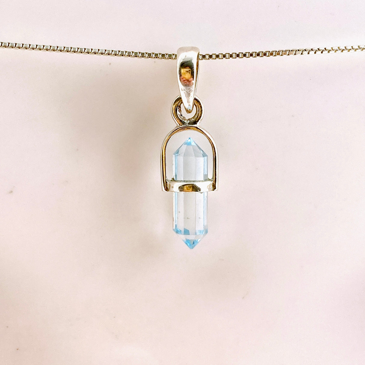 Gemstone Double Point Pendant (Vertical) PPGJ1010