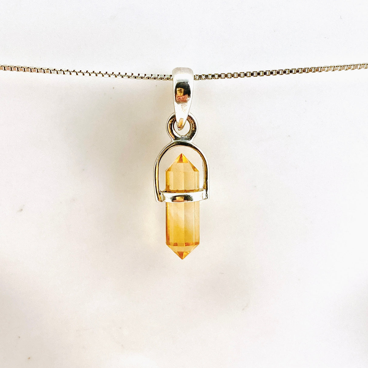 Gemstone Double Point Pendant (Vertical) PPGJ1010