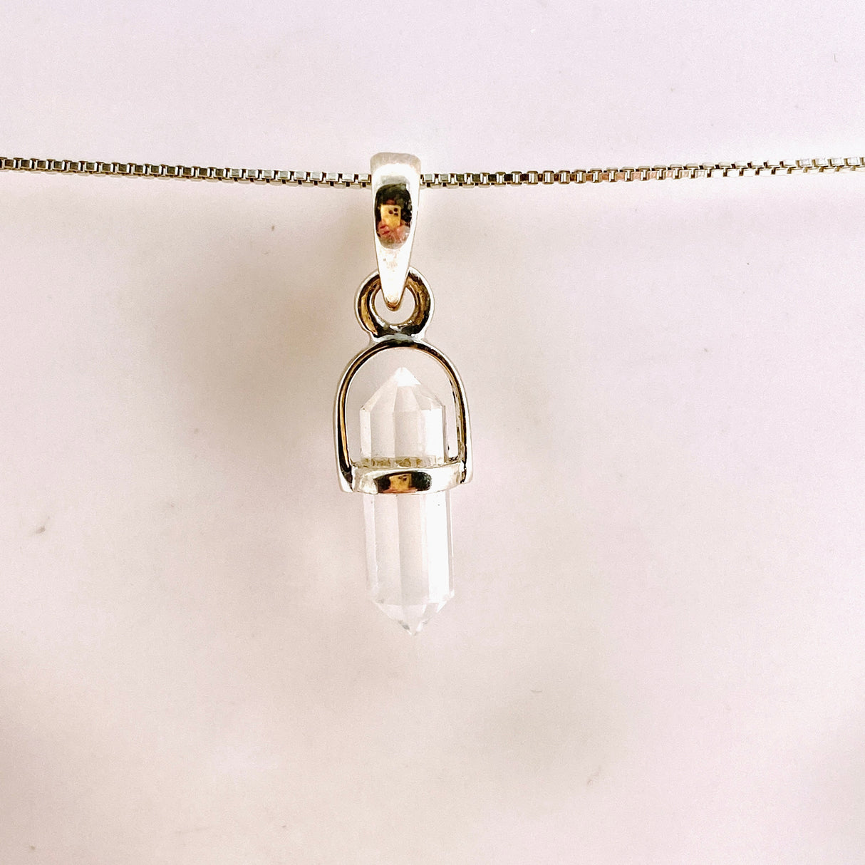 Gemstone Double Point Pendant (Vertical) PPGJ1010