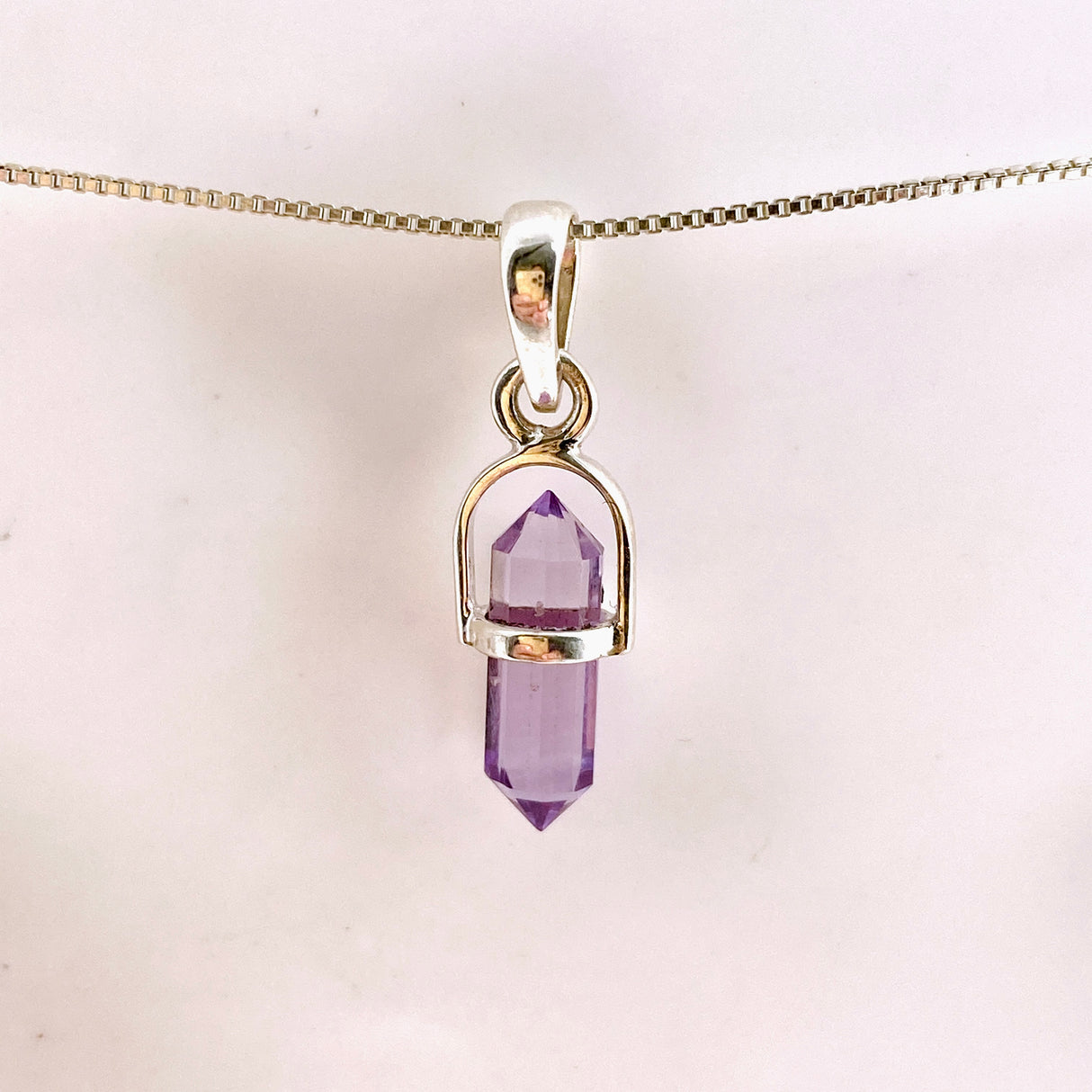 Gemstone Double Point Pendant (Vertical) PPGJ1010