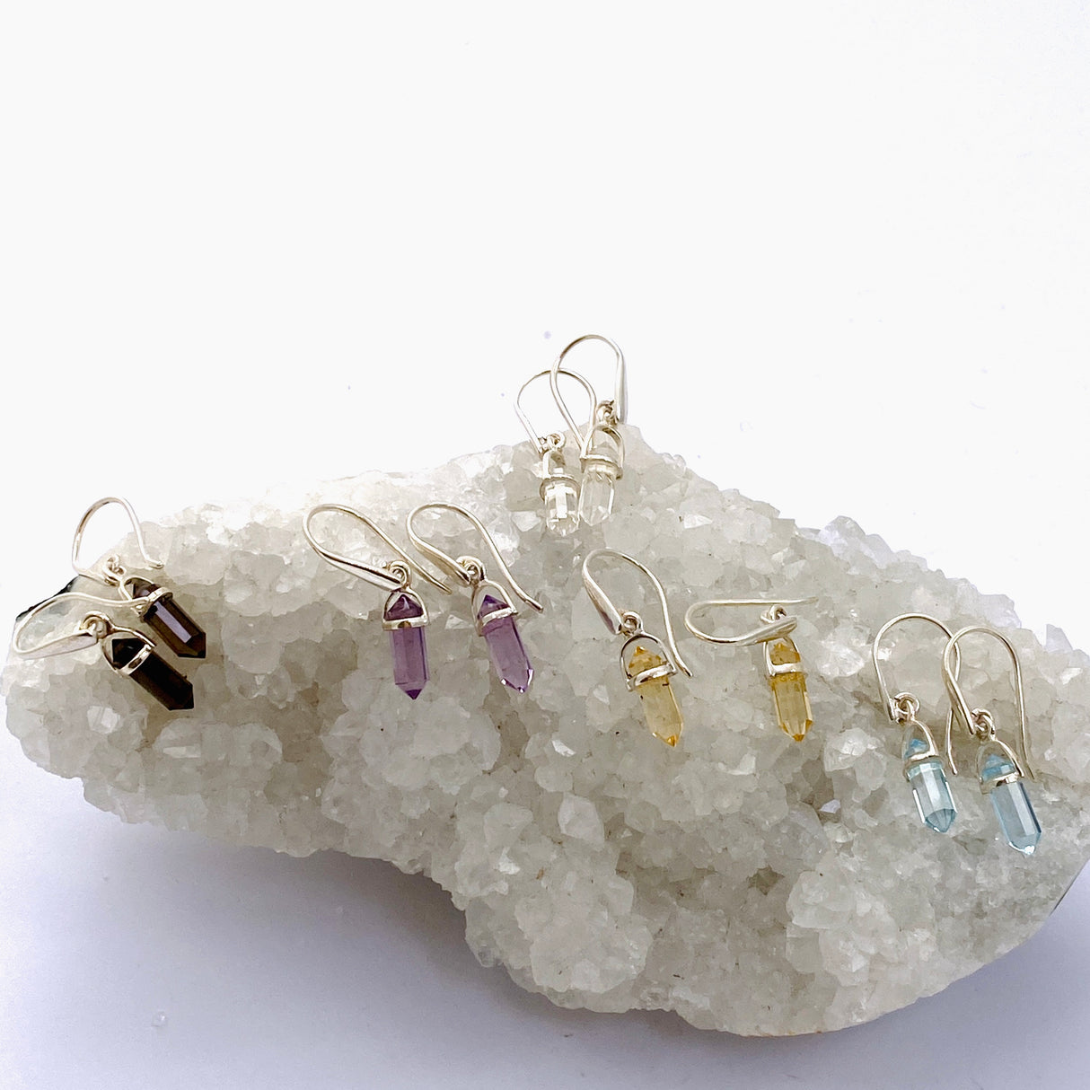 Gemstone Petite Double Point Earrings PEGJ308