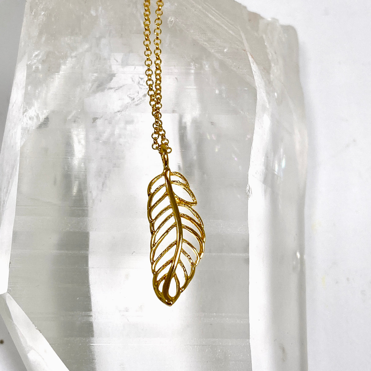 Gold Plated Leaf Necklace NK881