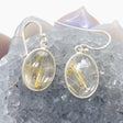 Golden Rutile Quartz Oval Earrings KEGJ1483 - Nature's Magick