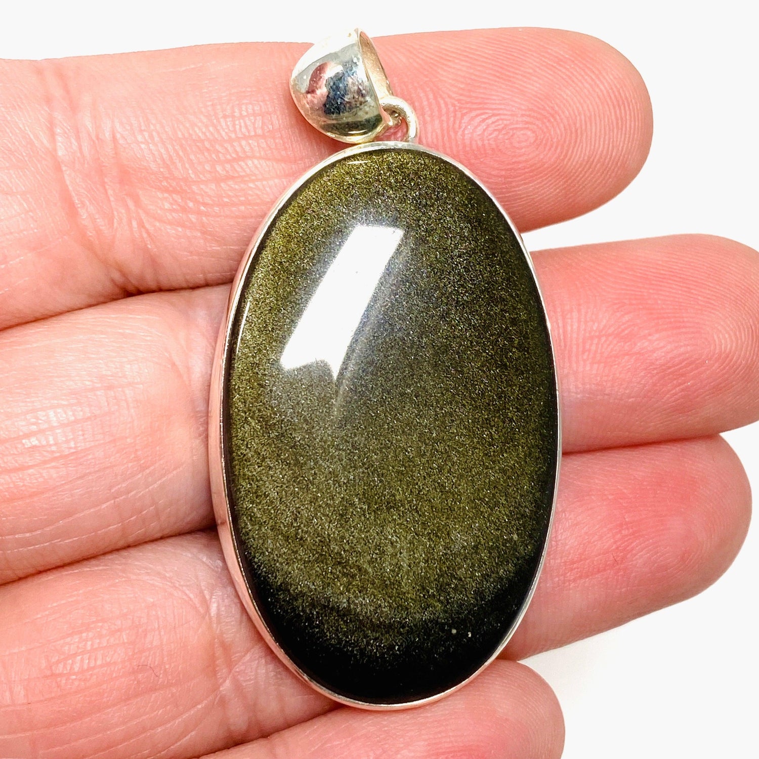 Goldsheen Obsidian oval pendant KPGJ3888 - Nature's Magick