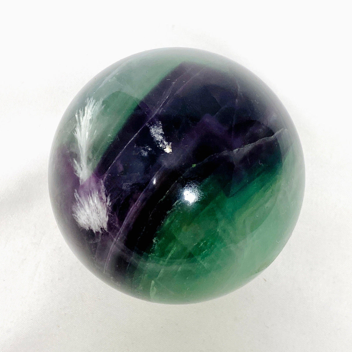 Green and Purple Fluorite Sphere FLS-13 - Nature's Magick