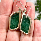Green Aventurine freeform earrings KEGJ1124 - Nature's Magick